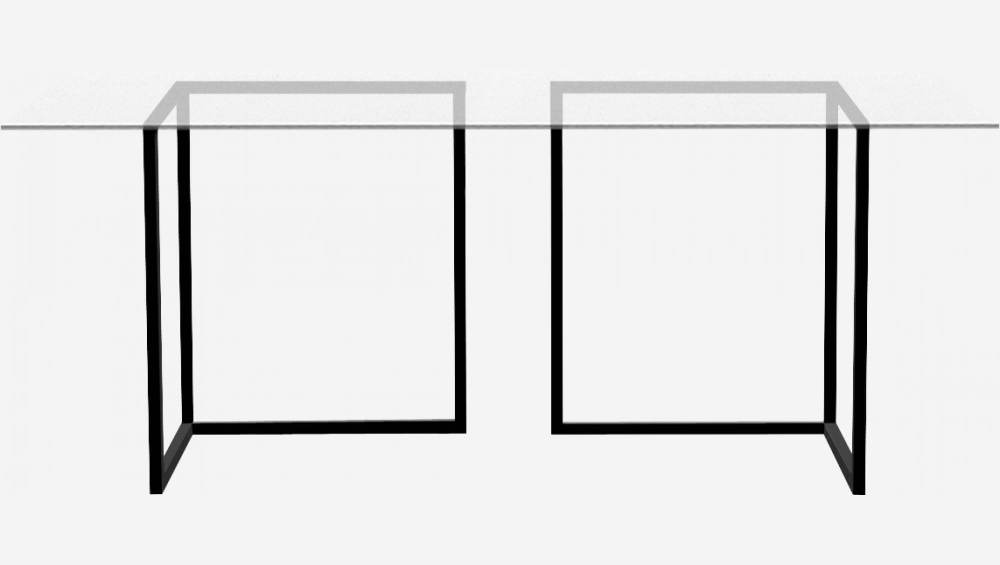 Plateau de table en verre trempé - Transparent - 180 x 80 cm