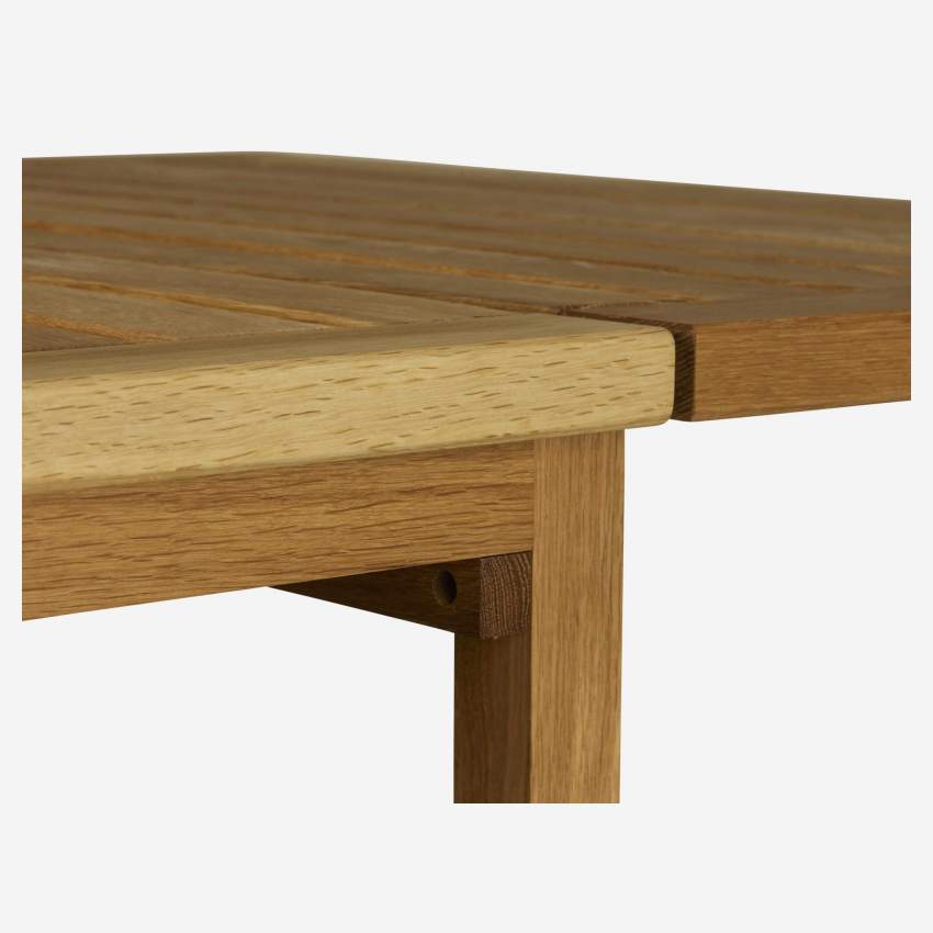 Table pliante et 4 chaises en chêne massif huilé - 150 x 95 cm