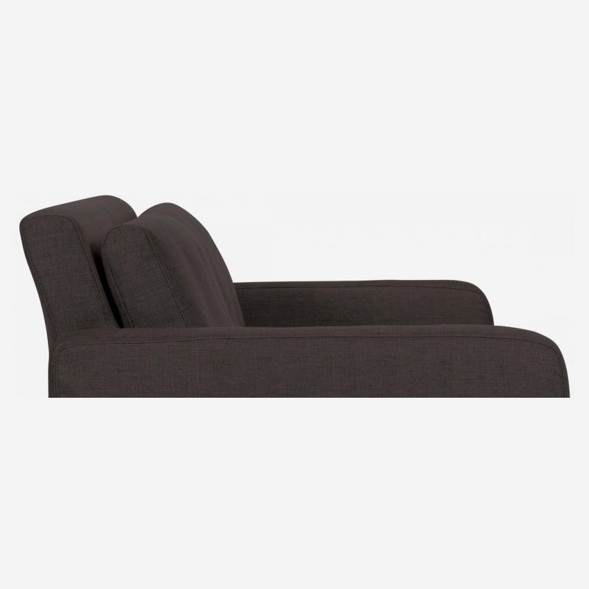 2-Sitzer-Sofa aus italienischem Stoff - Braun - Eichenfüße