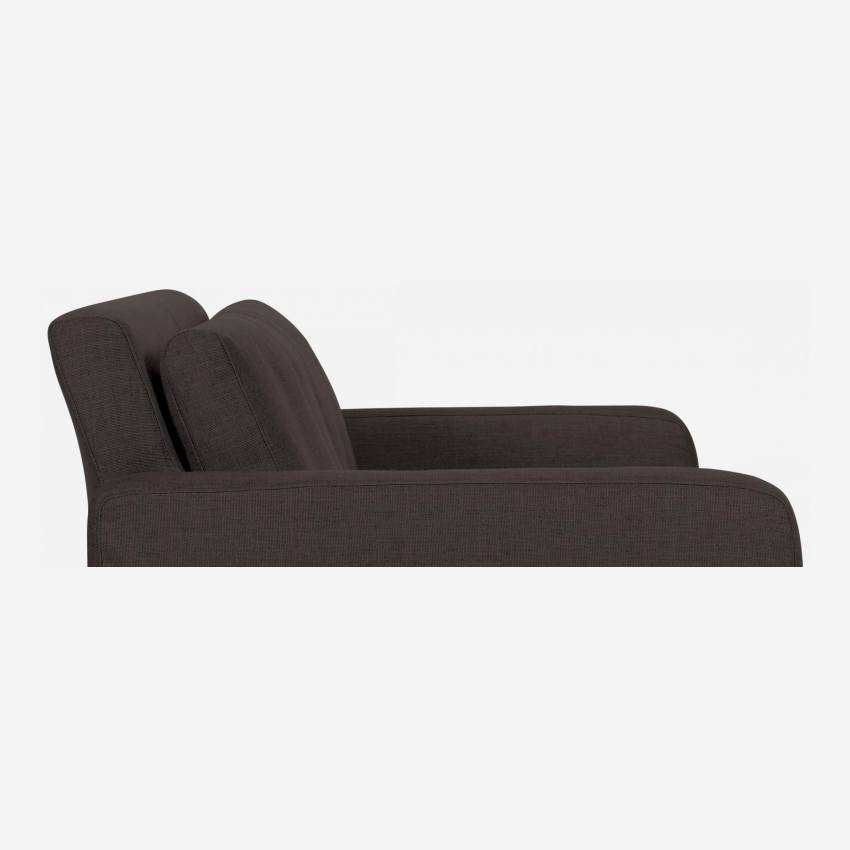 2-Sitzer-Sofa aus italienischem Stoff - Braun - Eichenfüße