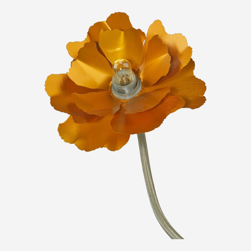 Leuchtblume aus Metall, goldfarben, Durchmesser: 10cm