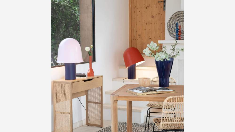 Candeeiro de mesa em metal - Azul e vermelho - Design by Frédéric Sofia