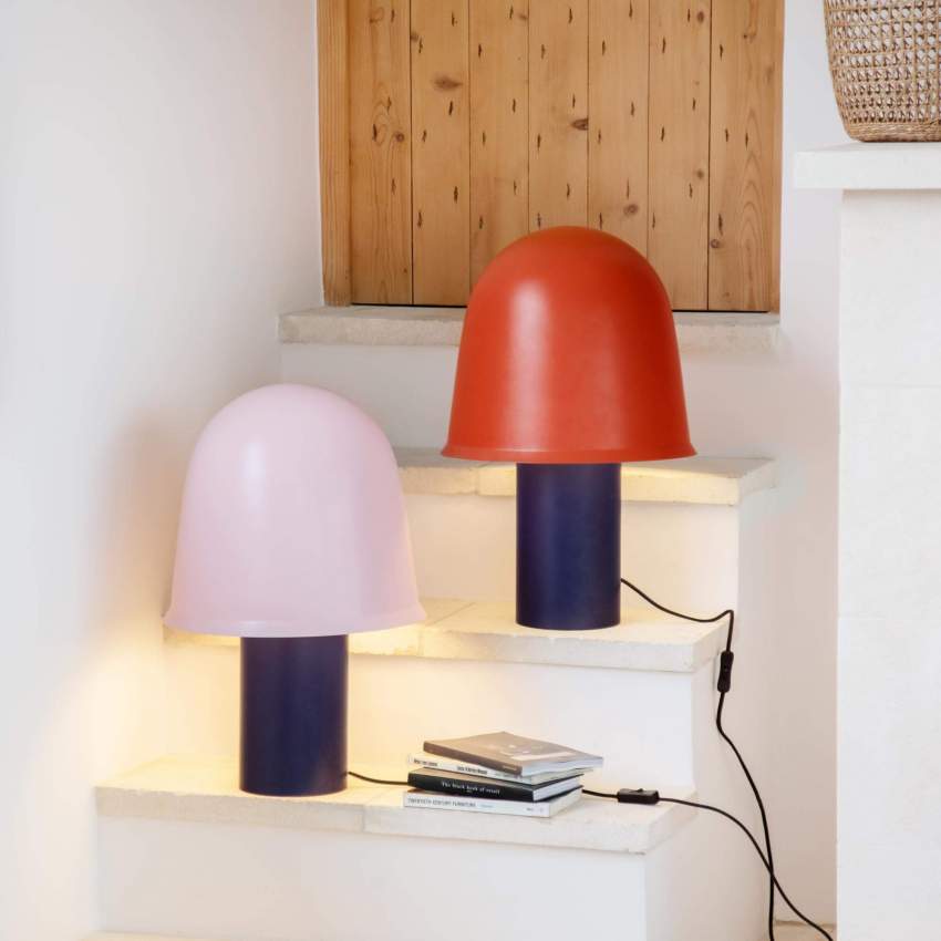 Lampe à poser en métal - Bleu et rose - Design by Frédéric Sofia