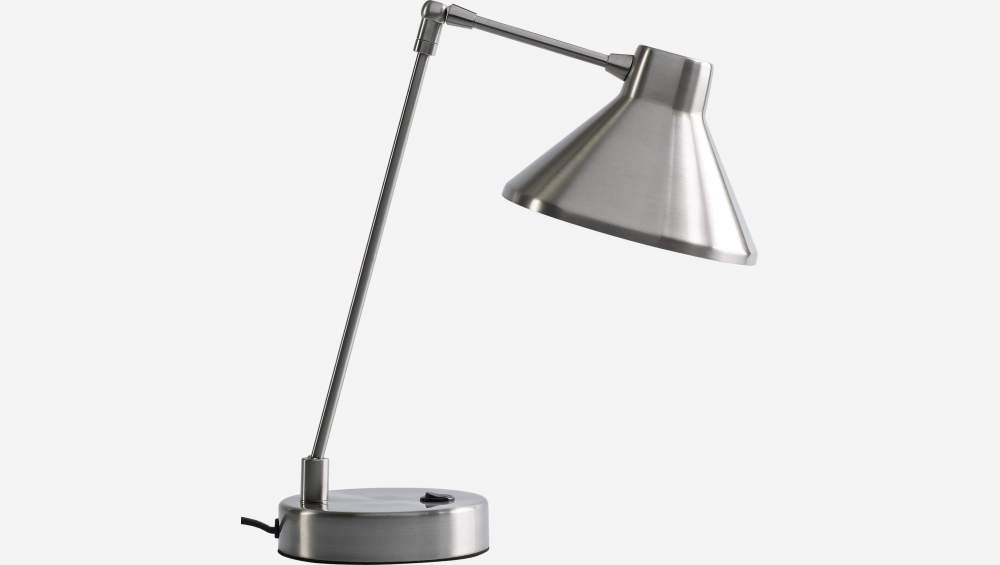 Lampada da tavolo 54cm in metallo argentato