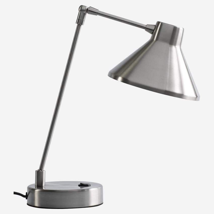 Lampada da tavolo 54cm in metallo argentato