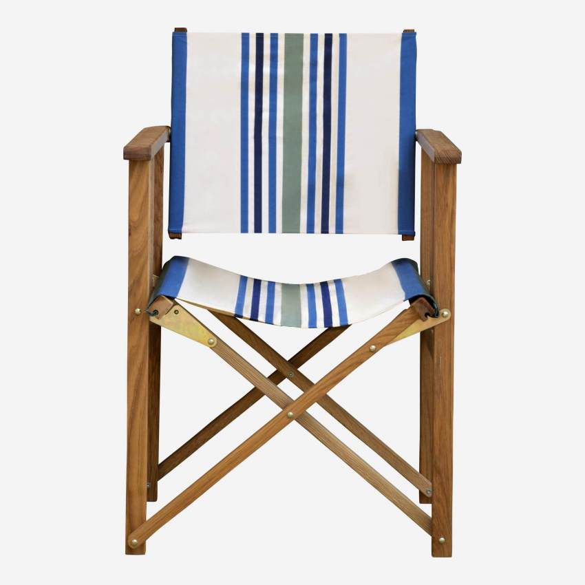 Tela di cotone per sedia pieghevole - Righe blu - Motivo by Artiga (struttura venduta separatamente)