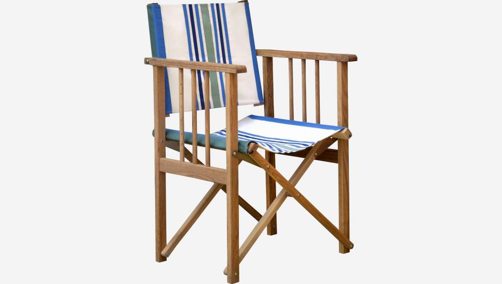 Tela di cotone per sedia pieghevole - Righe blu - Motivo by Artiga (struttura venduta separatamente)