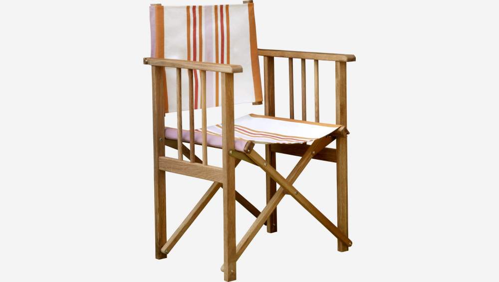 Tela di cotone per sedia pieghevole - Righe arancioni - Motivo by Artiga (struttura venduta separatamente)