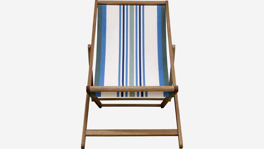 Stoffbezug aus Baumwolle für Liegestuhl - Streifenmuster in Blau - Muster by Artiga (Gestell separat erhältlich)