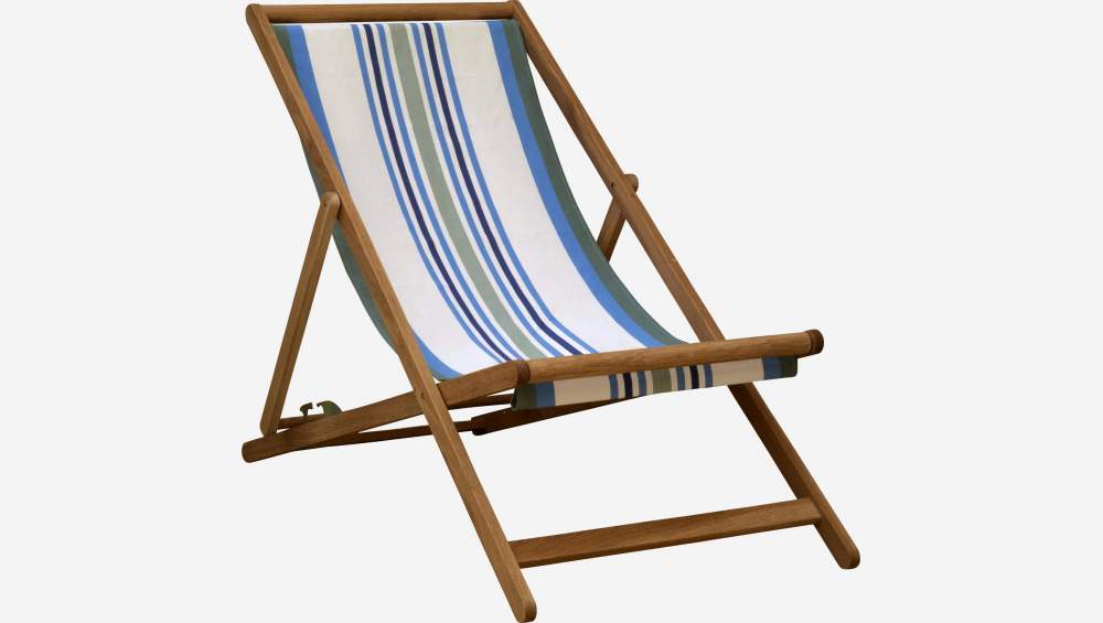 Stoffbezug aus Baumwolle für Liegestuhl - Streifenmuster in Blau - Muster by Artiga (Gestell separat erhältlich)