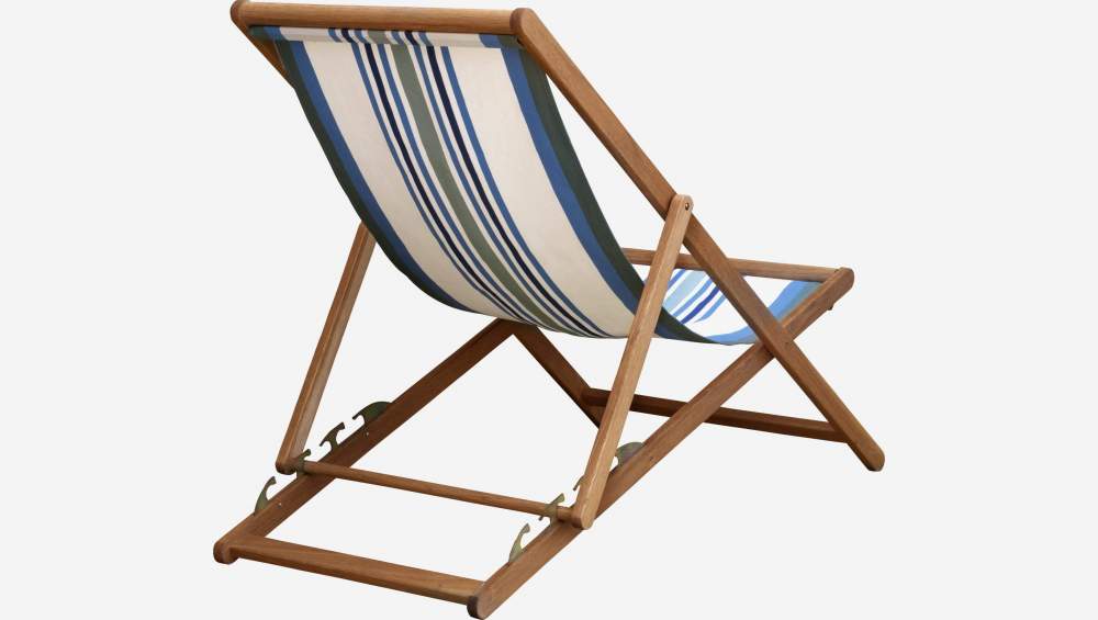 Katoenen doek voor ligstoel - Blauwe strepen - Motief by Artiga (structuur apart verkocht)