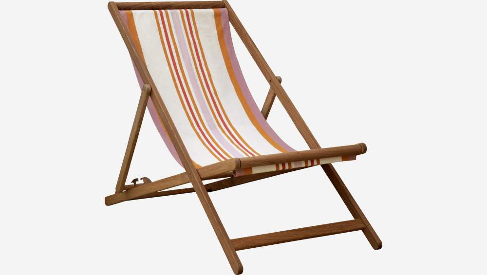 Stoffbezug aus Baumwolle für Liegestuhl - Streifenmuster in Orange - Muster by Artiga (Gestell separat erhältlich)