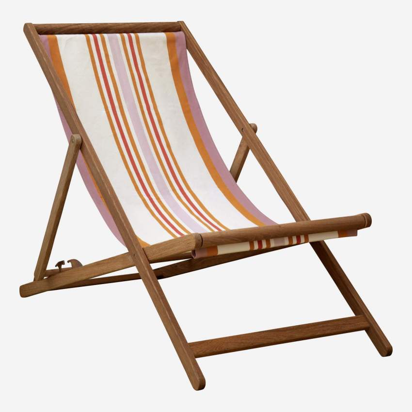 Tela di cotone per sedie a sdraio - Righe arancioni - Motivo by Artiga (struttura venduta separatamente)