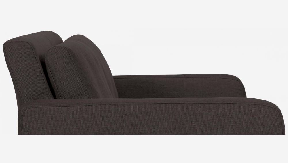 3-Sitzer-Sofa aus italienischem Stoff - Braun - Eichenfüße