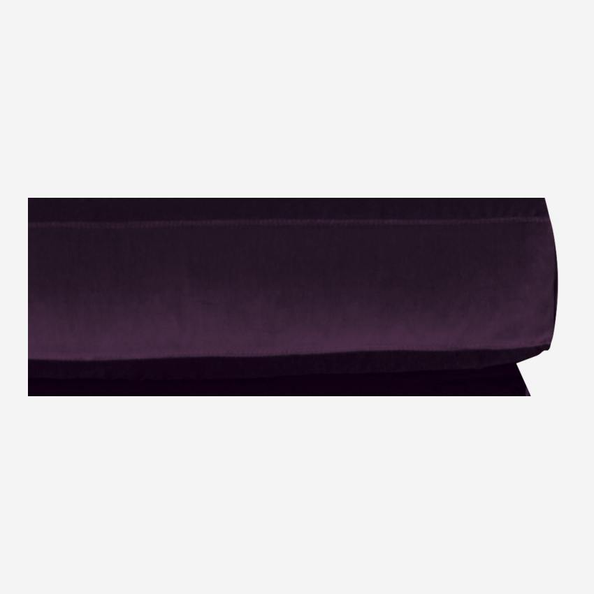 Voetsteun fluweel - Violet - Zwarte poten