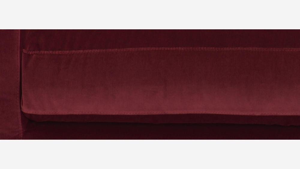 Compacte zetel fluweel - Rood - Eiken poten