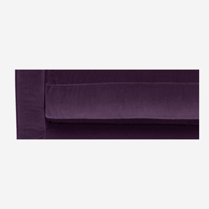 Compacte zetel fluweel - Violet - Zwarte poten
