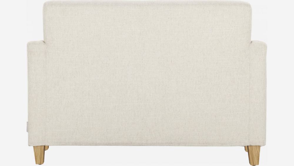 Sofá compacto em tecido italiano - bege - Pés madeira