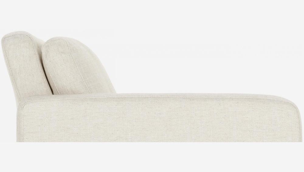 Compacte zetel in Italiaanse stof - Beige - Eiken poten