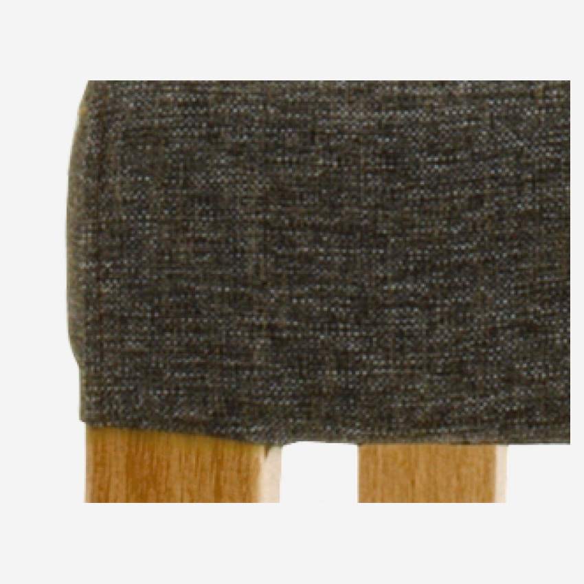 Cadeira de tecido - Taupe - Pés de carvalho
