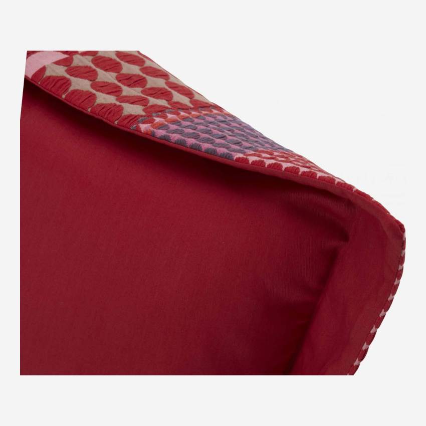 Taie d'oreiller en coton - 50 x 80 cm - Rouge