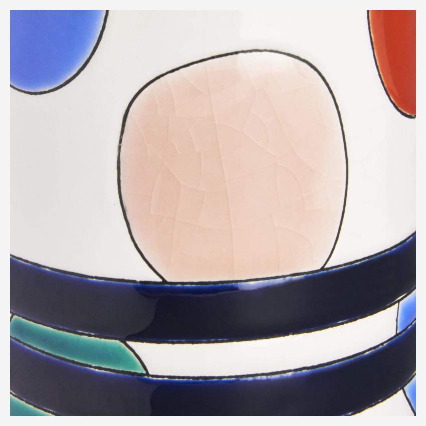Vaso in terracotta smaltata - 13 x 30 cm - Design di Floriane Jacques