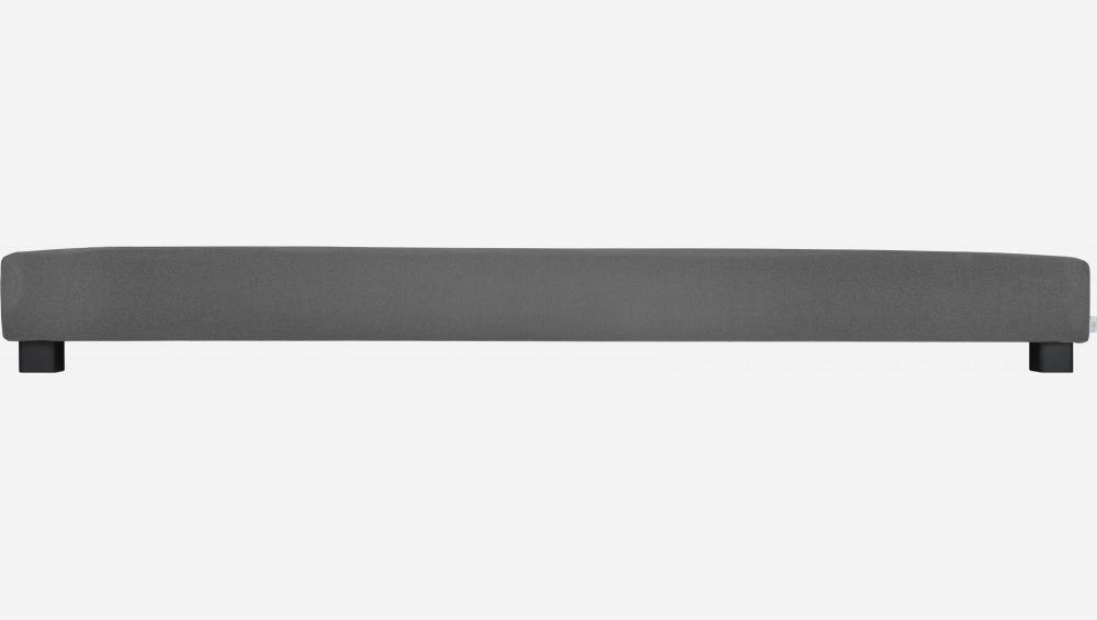 Bettgestell mit Lattenrost aus Stoff - 160 x 200 cm - Grau