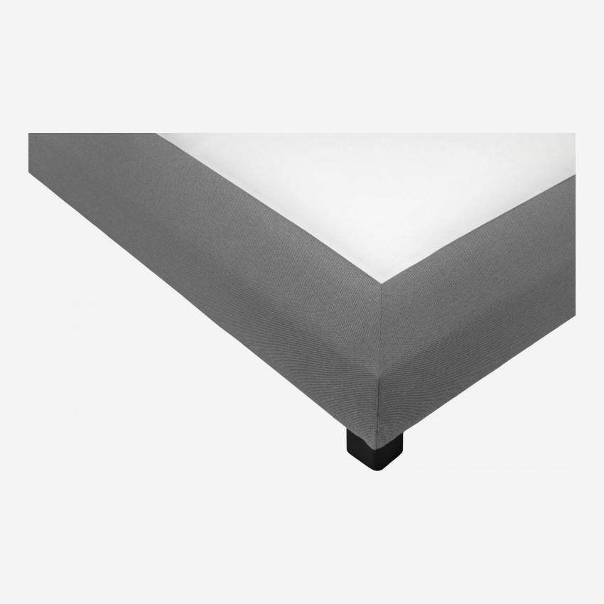 Bettgestell mit Lattenrost aus Stoff - 160 x 200 cm - Grau