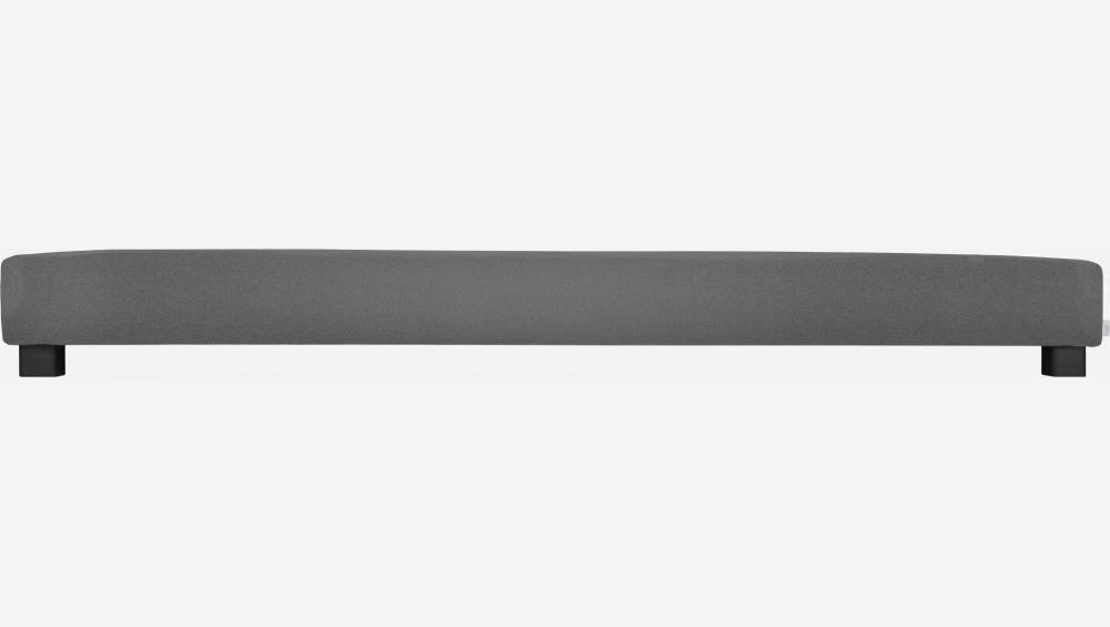 Bettgestell mit Lattenrost aus Stoff - 140 x 200 cm - Grau