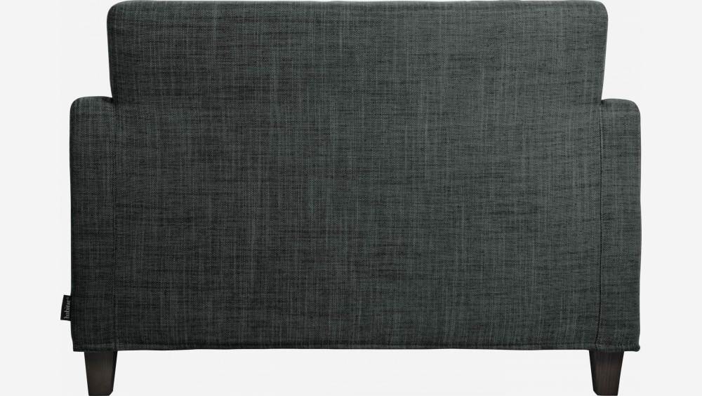 Canapé compact en tissu italien - Gris anthracite - Pieds noirs