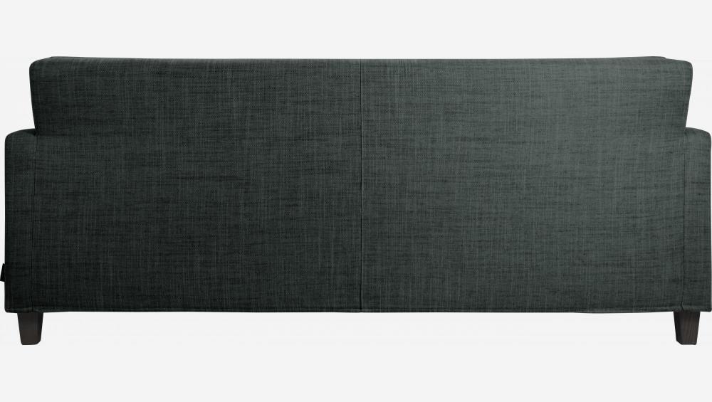 Sofá 3 plazas de tela italiana - Gris antracita - Patas negras