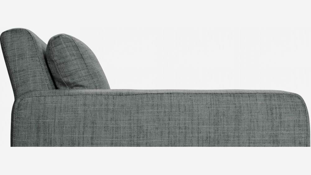 Sessel aus italienischem Stoff - Grau - Eichenfüße