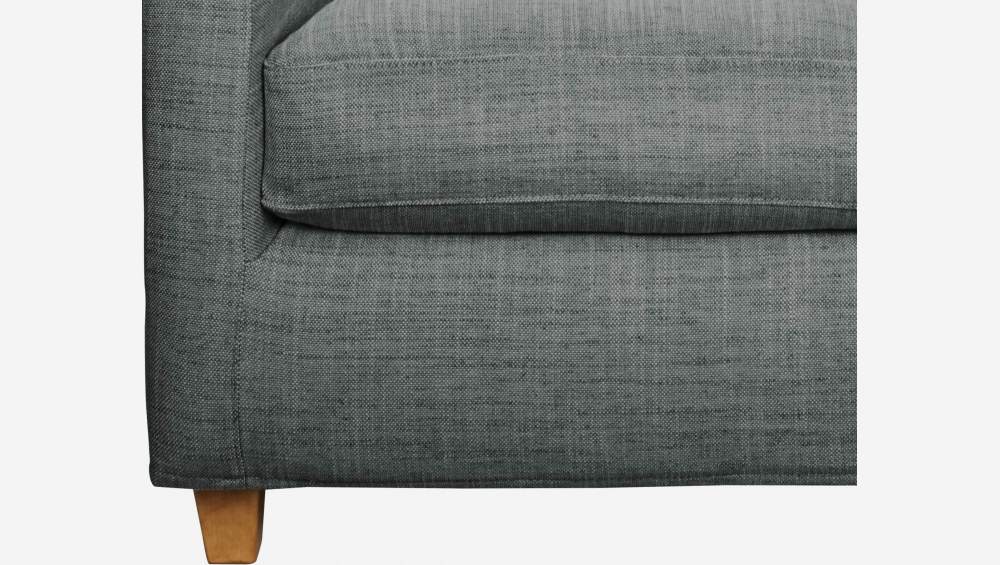 Sessel aus italienischem Stoff - Grau - Eichenfüße