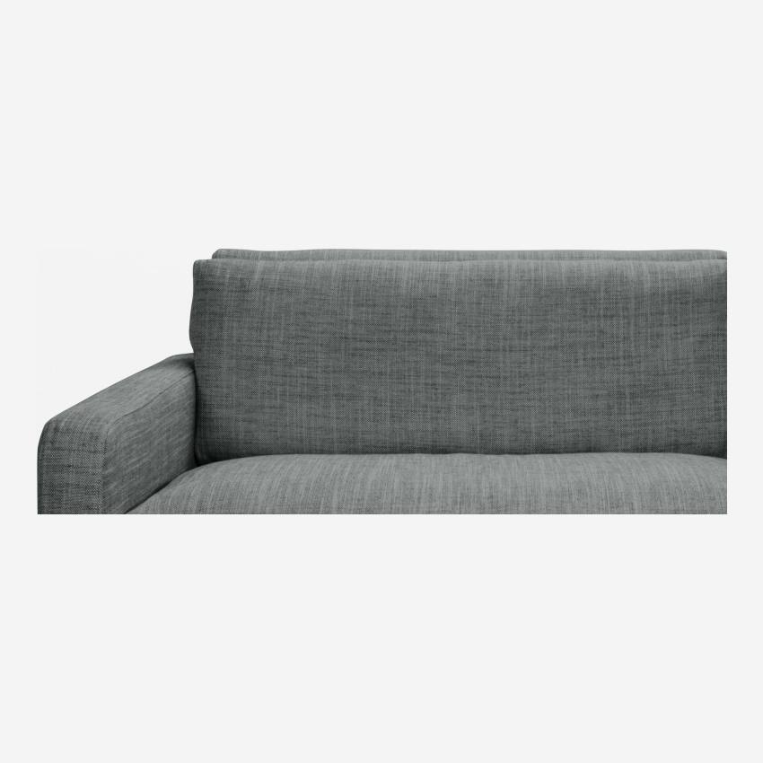 Sofá compacto de tela italiana - Gris - Patas negras
