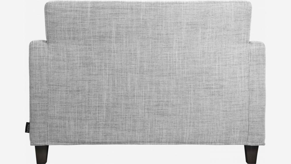 Sofá compacto de tela italiana - Gris claro - Patas negras