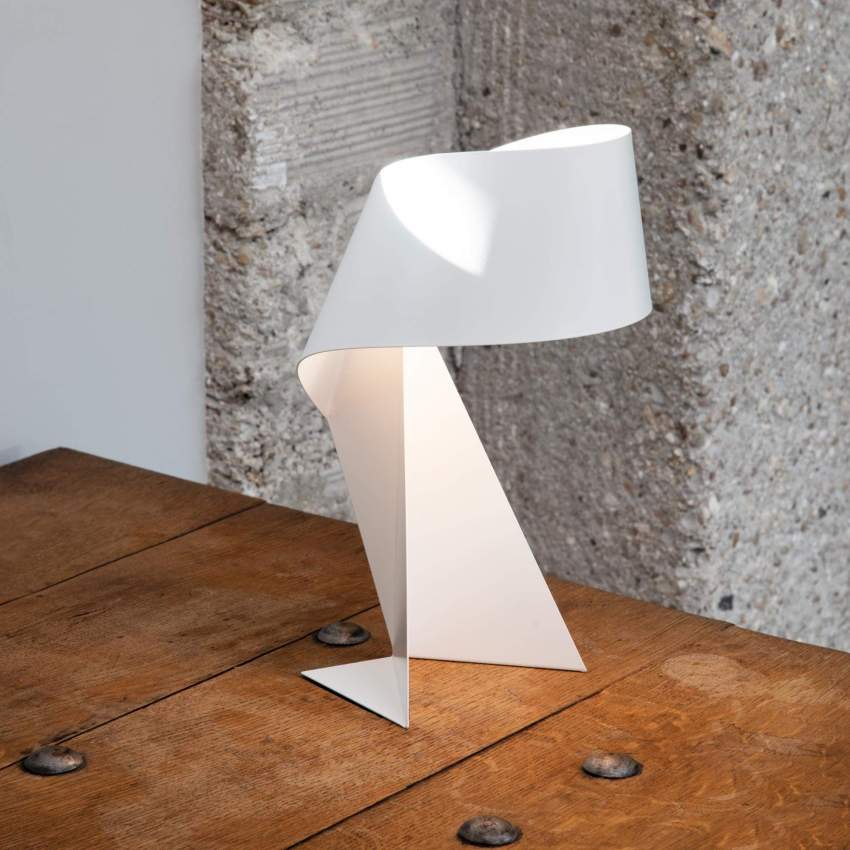 Tafellamp van metaal - Wit - 52 cm
