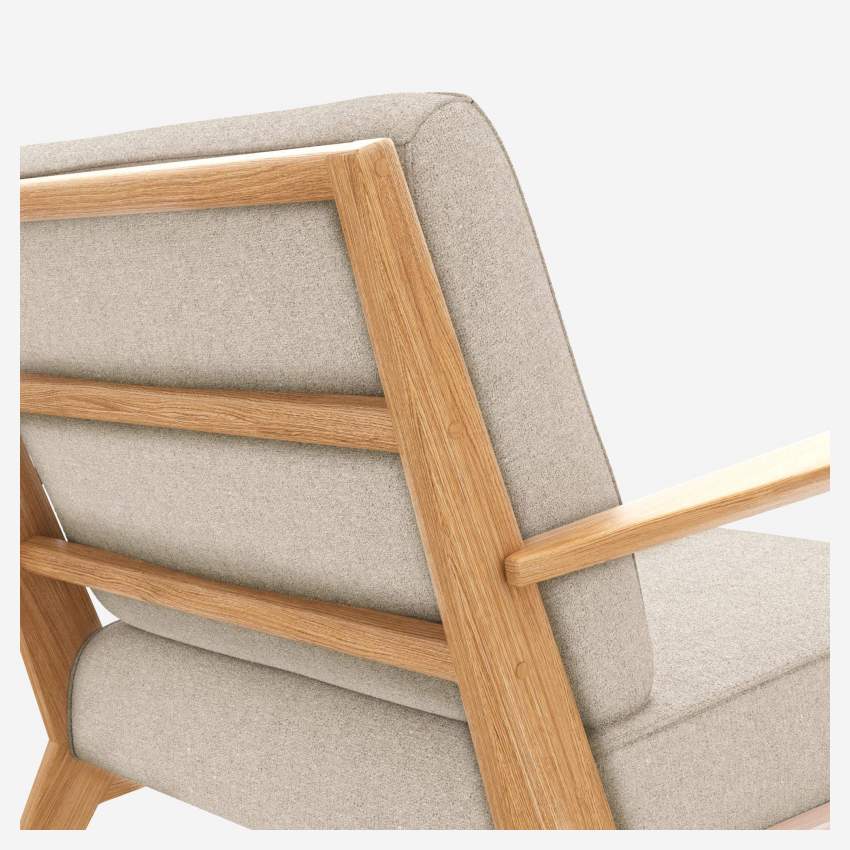 Sessel aus Lucca-Stoff - Acrylweiß 