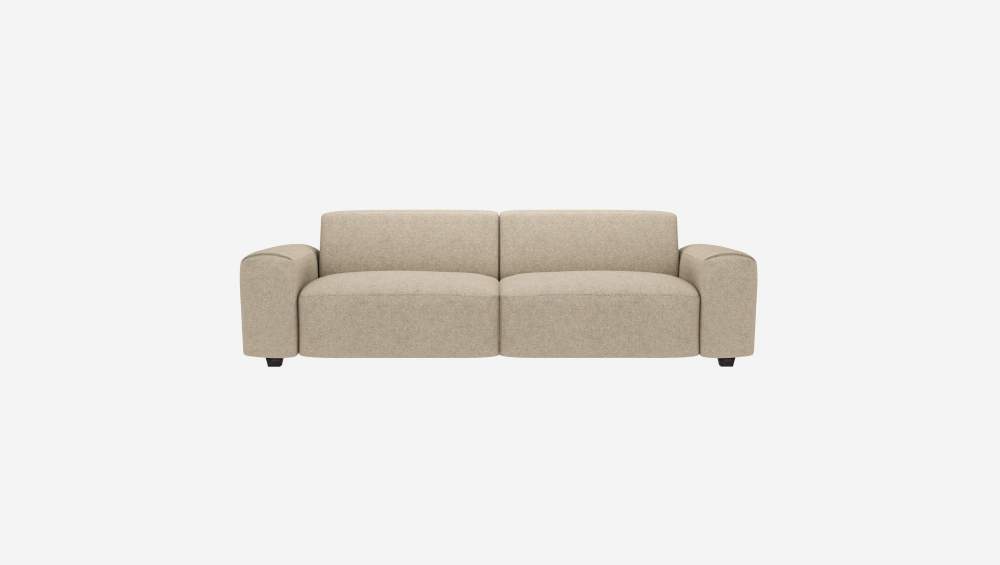 4-Sitzer-Sofa aus Lucca-Stoff - Acrylweiß