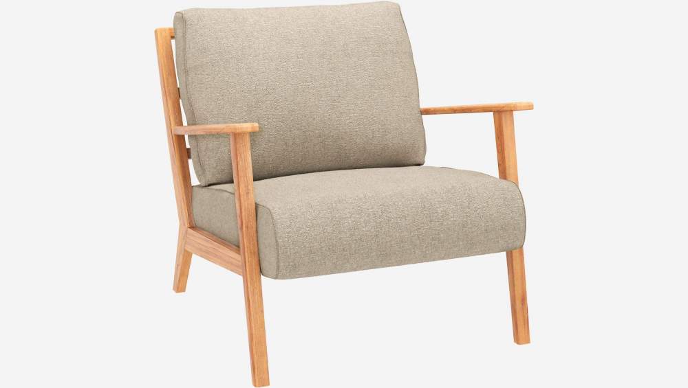 Sessel aus Lucca-Stoff - Acrylweiß 