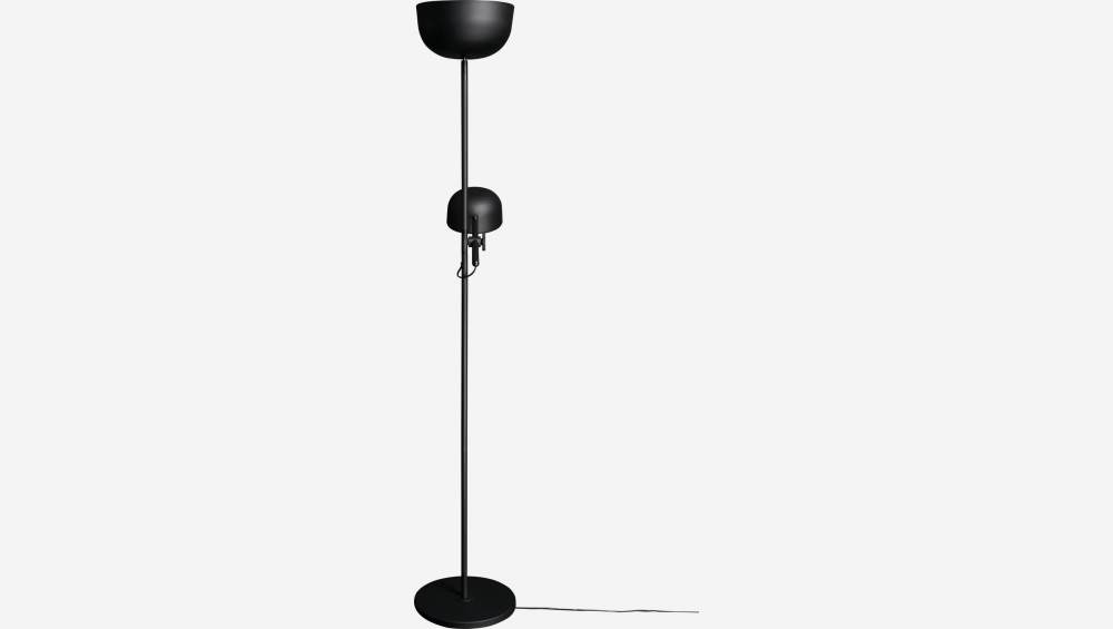 Lámpara de pie 185cm de metal negro
