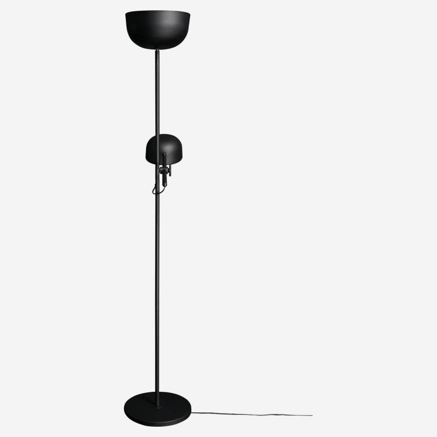 Lámpara de pie 185cm de metal negro