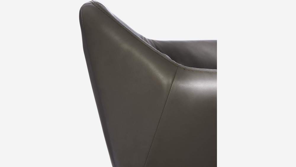 Sessel aus Kunstleder, grau