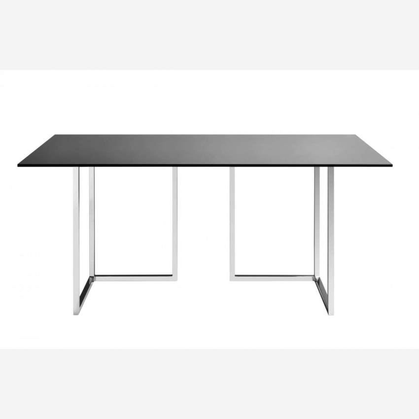 Plateau de table en verre trempé - Noir - 180 x 80 cm