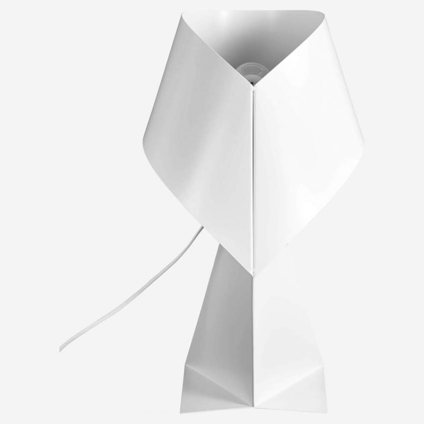 Lampe de table en métal - Blanc - 52 cm