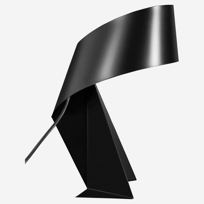 Lampada da tavolo in metallo - Nero - 36 cm