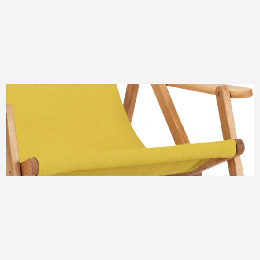 Stoffbezug aus Baumwolle für Liegestuhl - Senfgelb