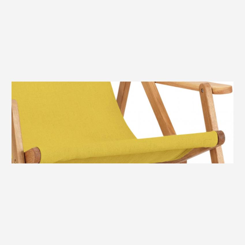 Stoffbezug aus Baumwolle für Liegestuhl - Senfgelb