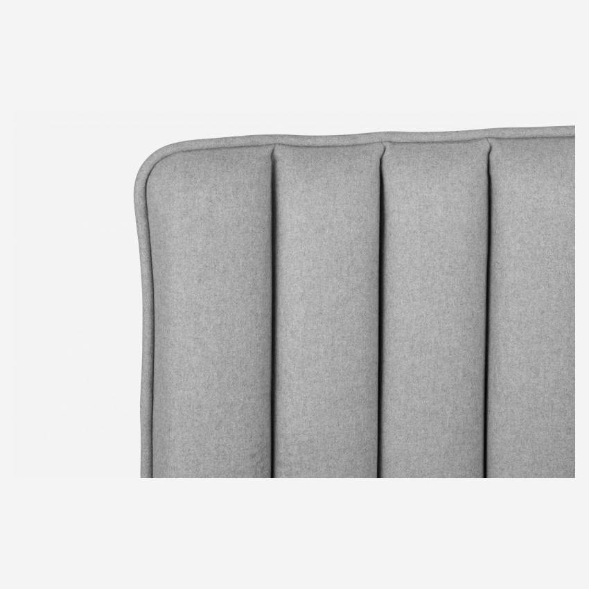 Cabeceira de lã 244 x 99 cm - Cinza claro