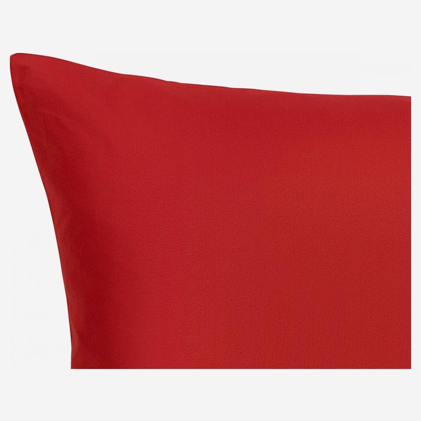 Coussin en coton - Rouge - 50 x 50 cm