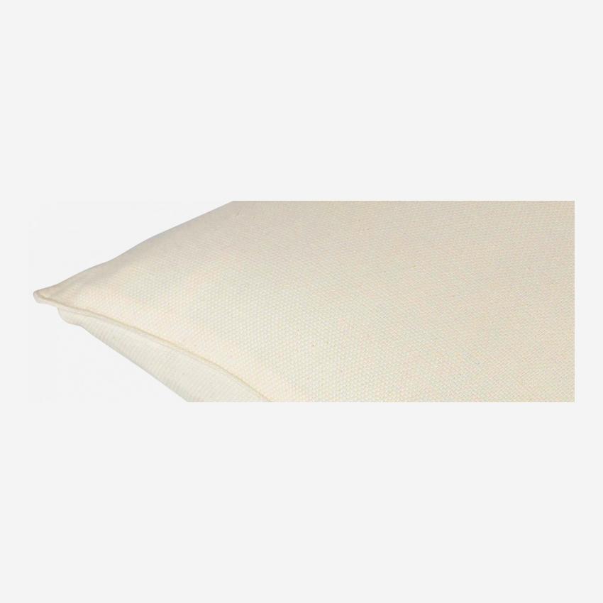 Coussin en coton - Blanc - 50 x 50 cm
